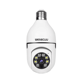 Smart Home Security PTZ Camera Wireless Lights 360 Degree Night Vision Surveillance Remote View CCTV Security WIFI Light Bulb Camera (Option: 2MP-1pc)